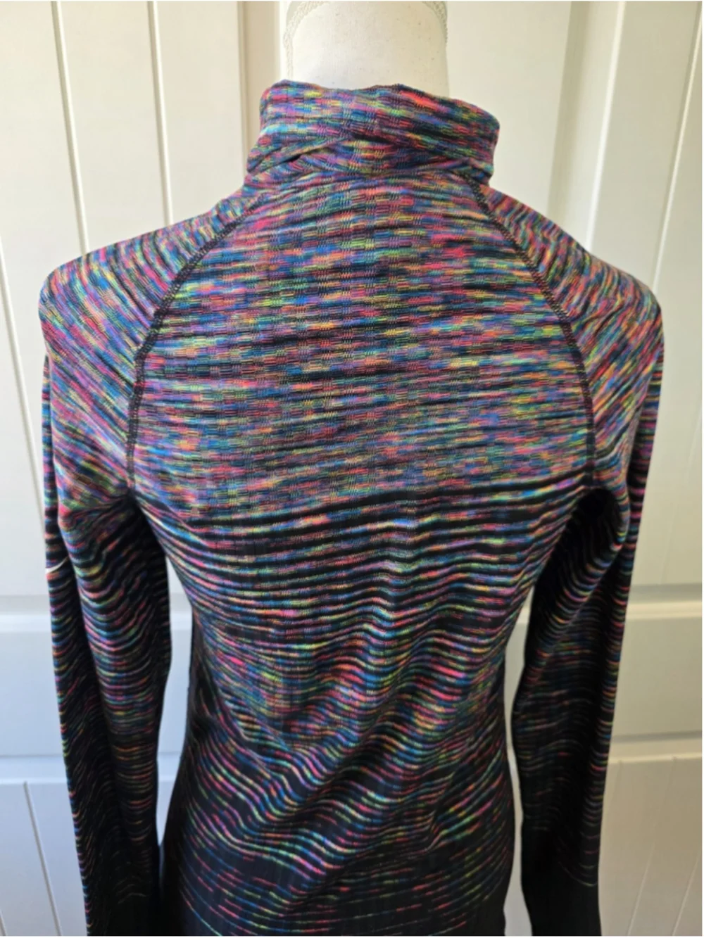 Nike Pro Hyperwarm Cowl Neck Pullover Top Sz L Multicolor Thermal Outdoors Layer